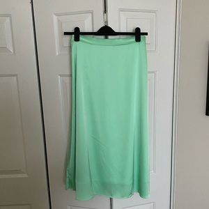 New with tags, never worn, mint green midi skirt